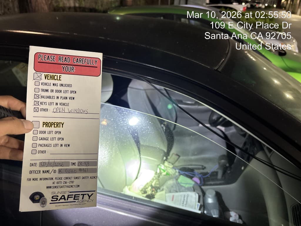 Parking enforcement documentation at a mobile home community
