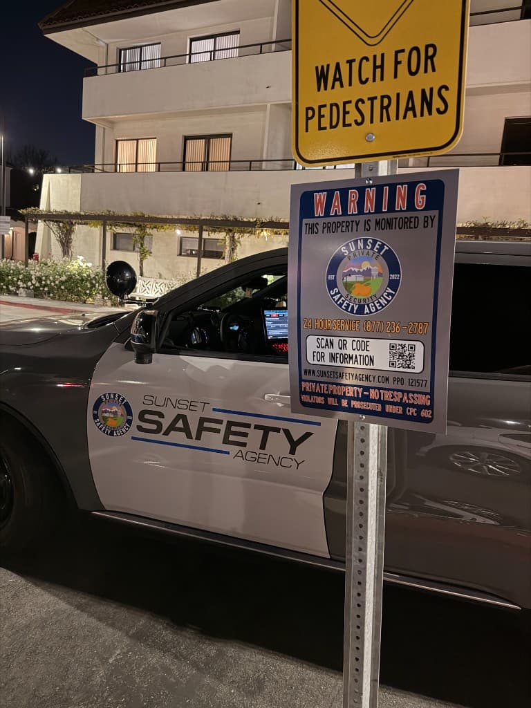 Monitored community signage at an HOA property